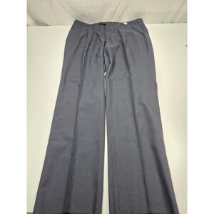 VTG Sansabelt Dress Pants Mens 44x36 Gray Pleated Elastic Waist Unhemmed